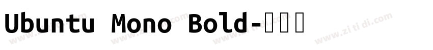 Ubuntu Mono Bold字体转换